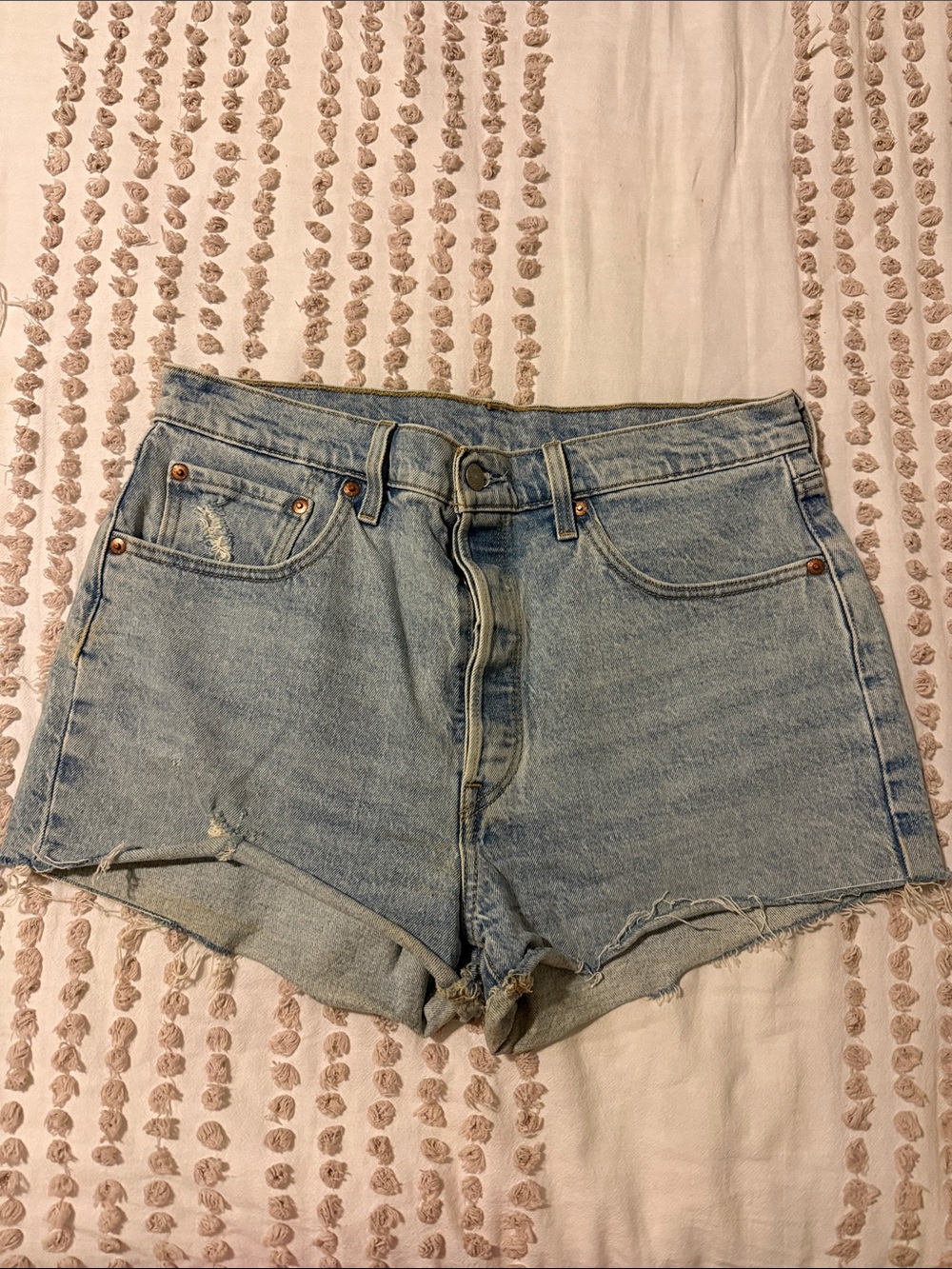 Levi's Light Blue Denim Cutoff Shorts